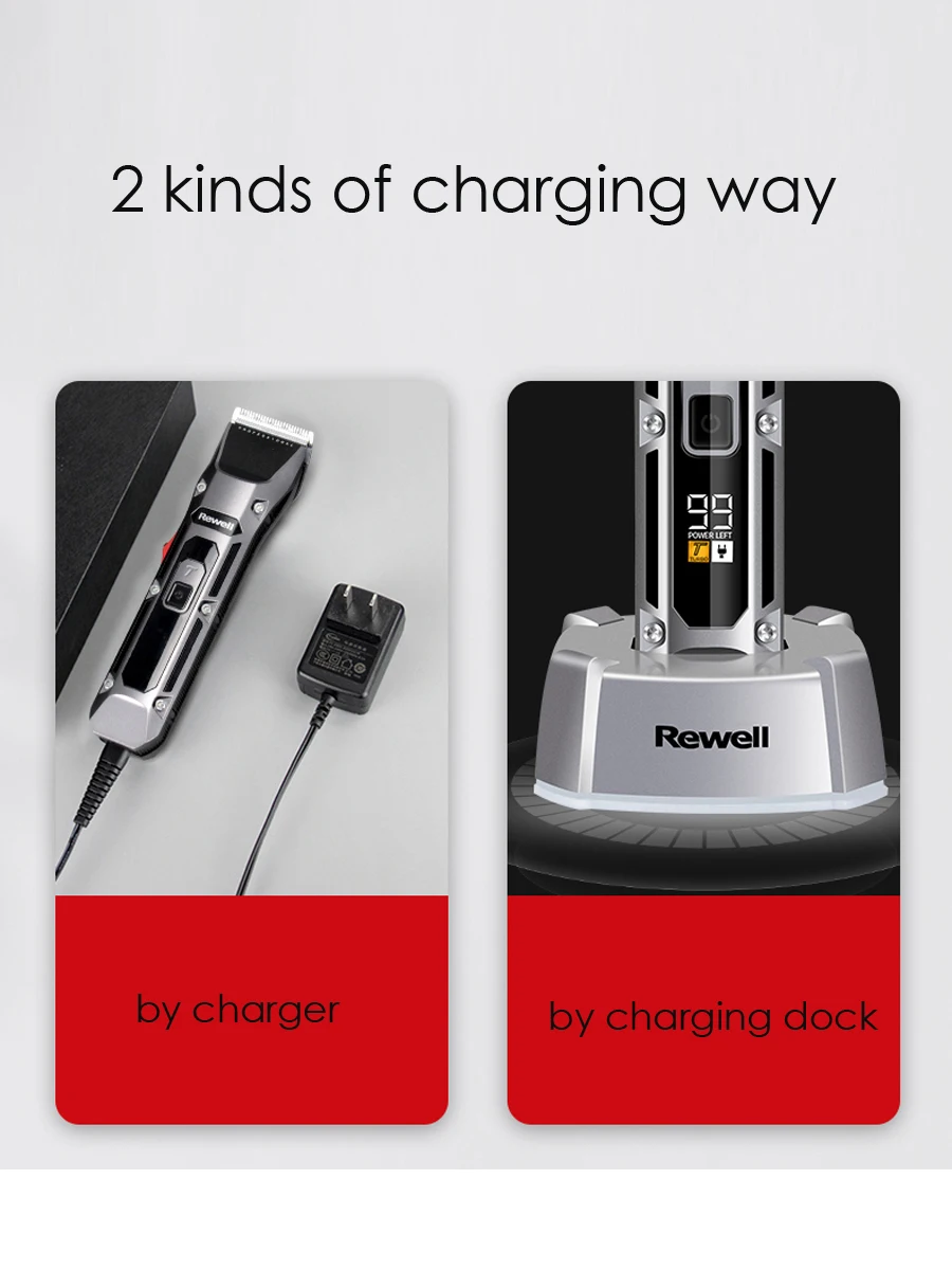 Профессиональная электрическая машинка для стрижки волос с ЖК дисплеем