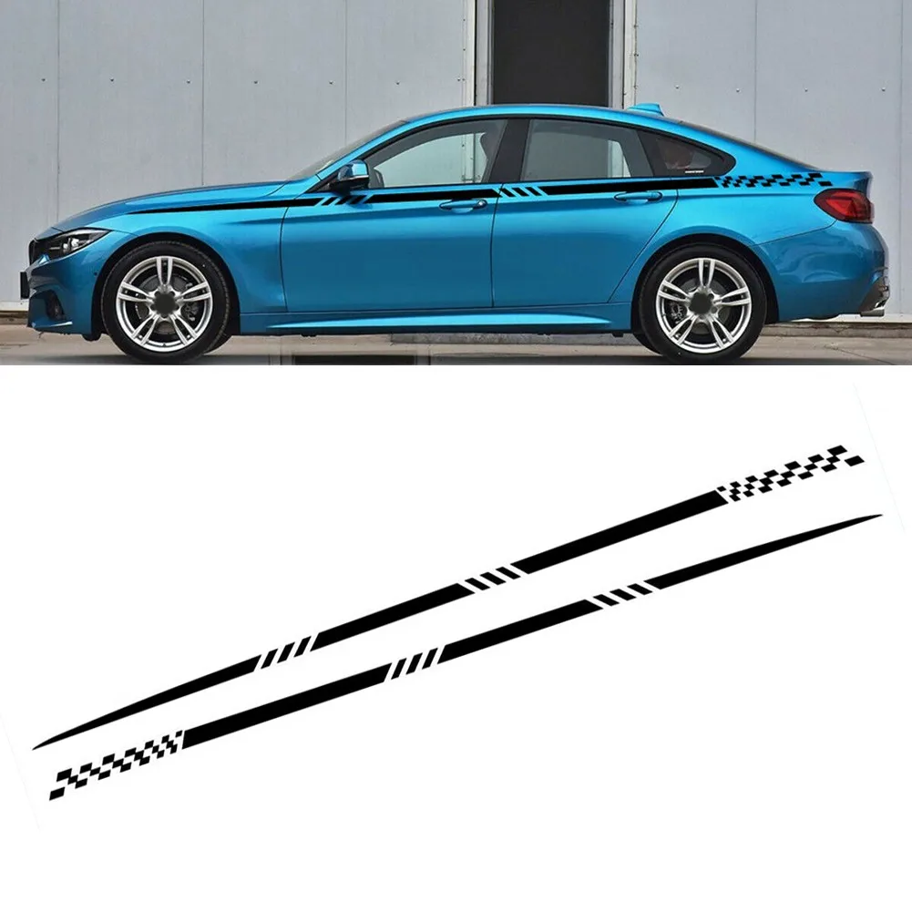 Стильные боковые полосы для кузова автомобиля наклейки юбки на кузов s графика