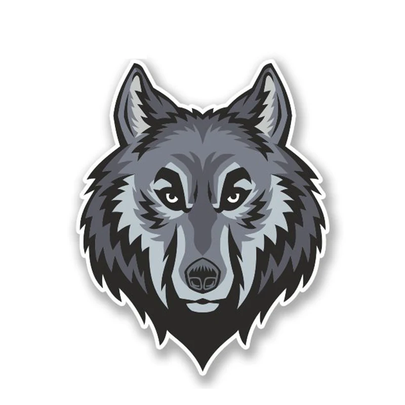 

Interesting Car Sticker Accessories Wolf Head Car Window Decal Waterproof PVC 13cm X 12cm