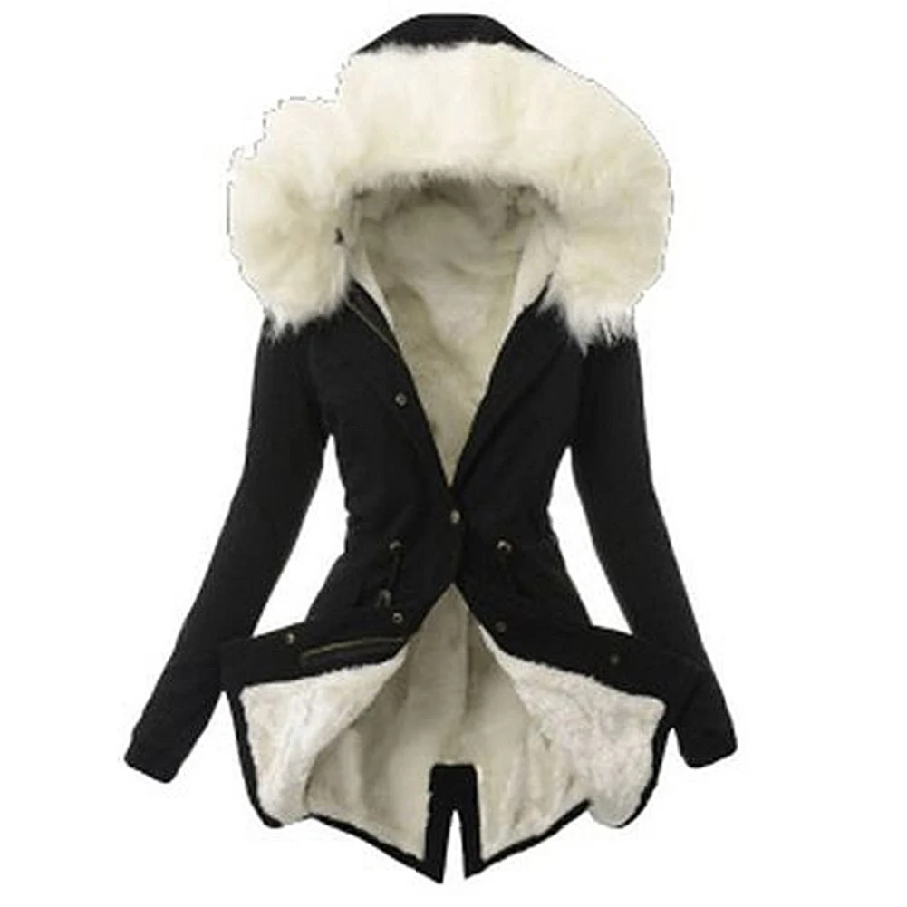 Зимний женский пуховик 3XL с капюшоном длинная куртка Женское пальто ультратонкий