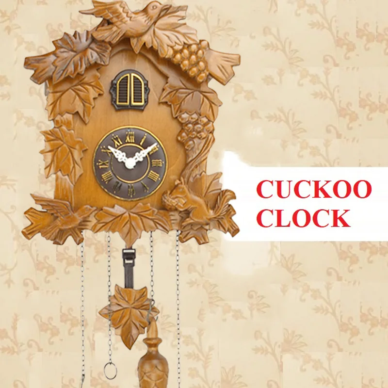 Новые Ретро часы с принтом Cuckoo настенные для гостиной будильником Птица