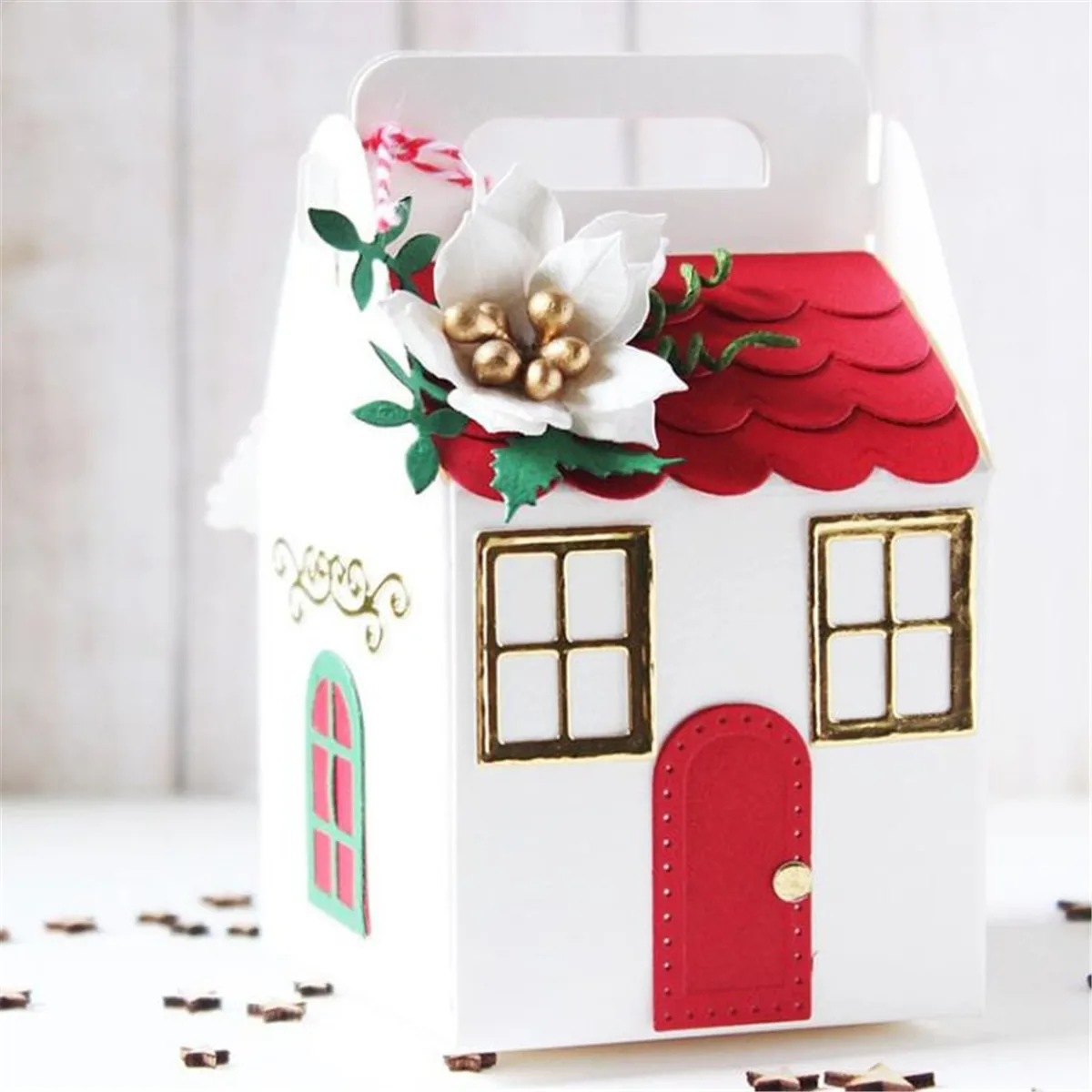 

Christmas Houses Boxes Gift Metal Cutting Dies Set Scrapbooking Embossing DIY