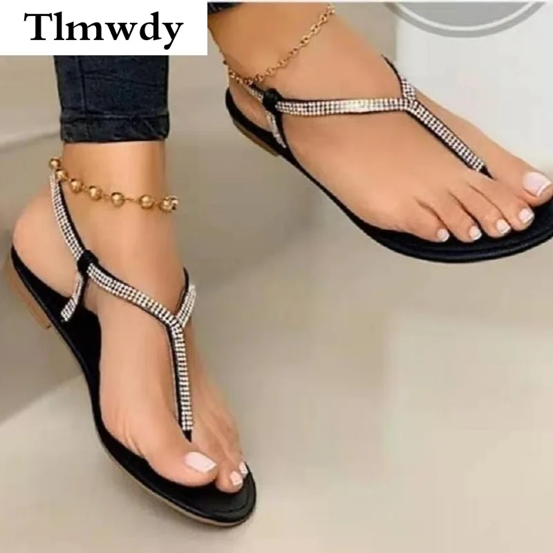 

2021 женская обувь сексуальные стразы женские шлепанцы сандалии женские удобные сандалии Летняя Пляжная обувь большого размера 35-43
