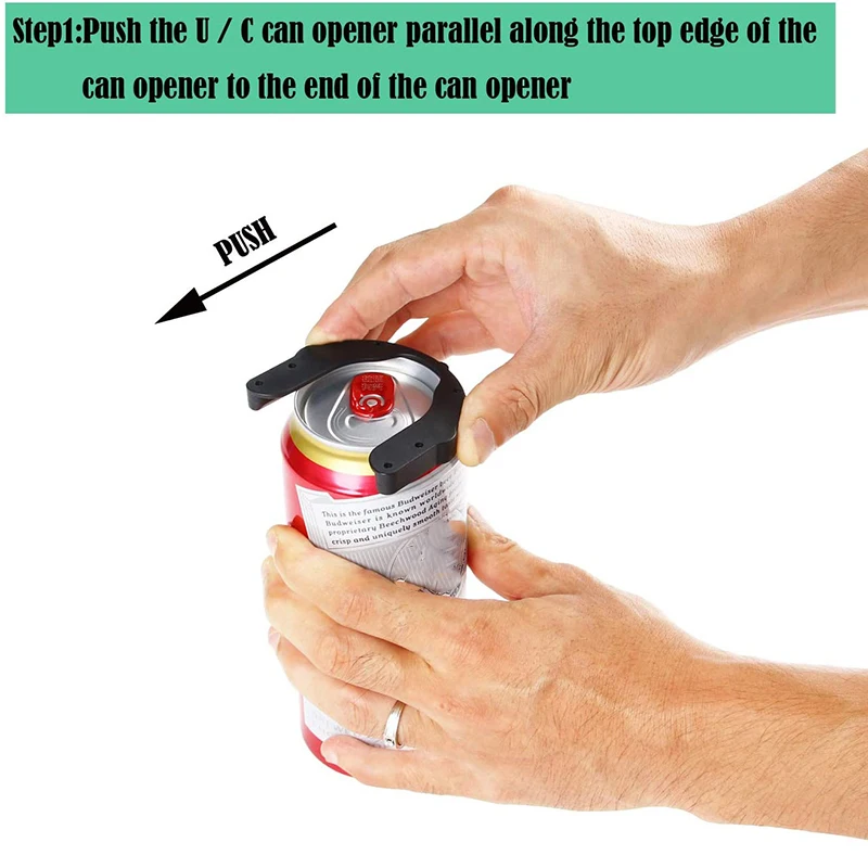 

Go Drink Mini Can Opener No Sharp Edge Hand Held Topless Can Opener Edge-Safety for Bar Kitchen Camping H88F