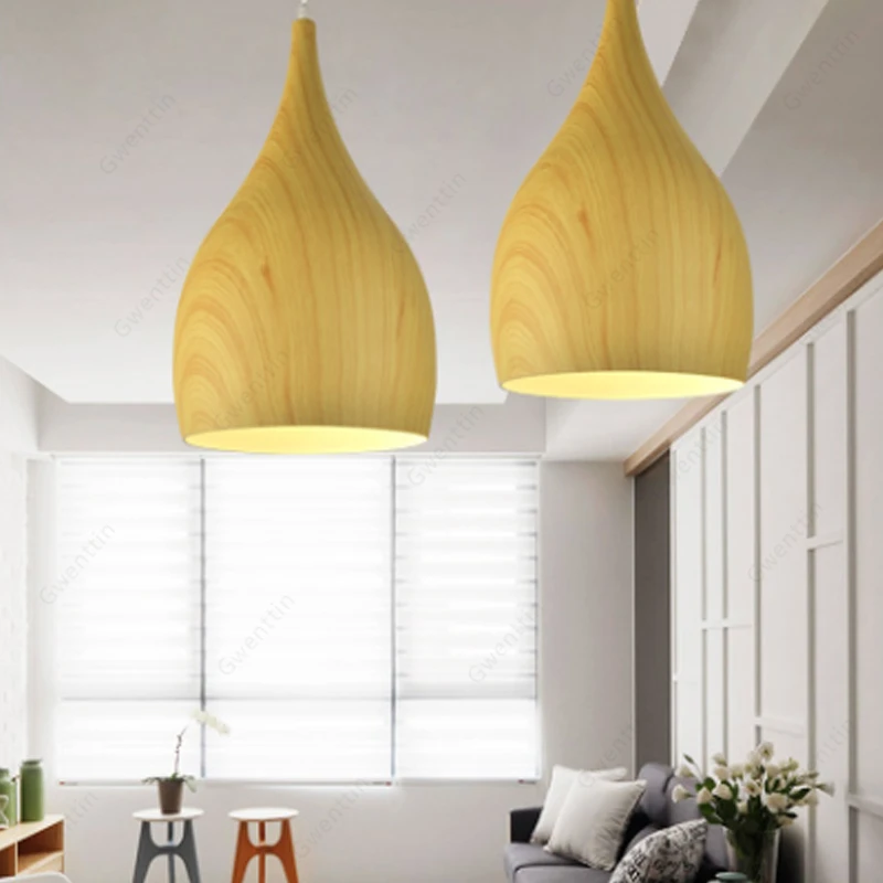 Имитация дерева подвесной светильник столовая кухня подвесная прямоугольная