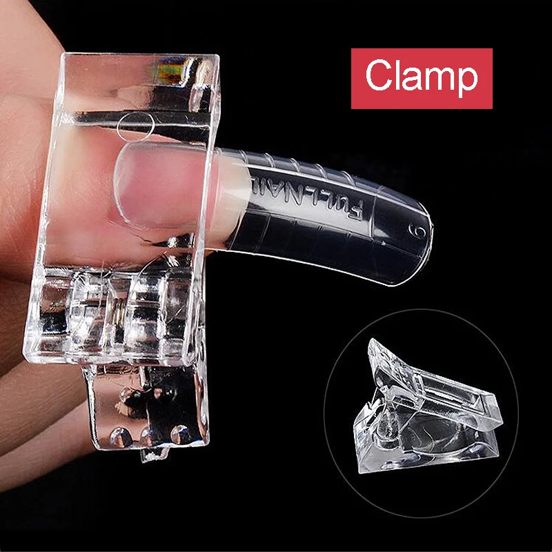 

New Nail Tips Clip Transparent Finger Quick Building Gel Extension Nails Art Manicure Tool XD88