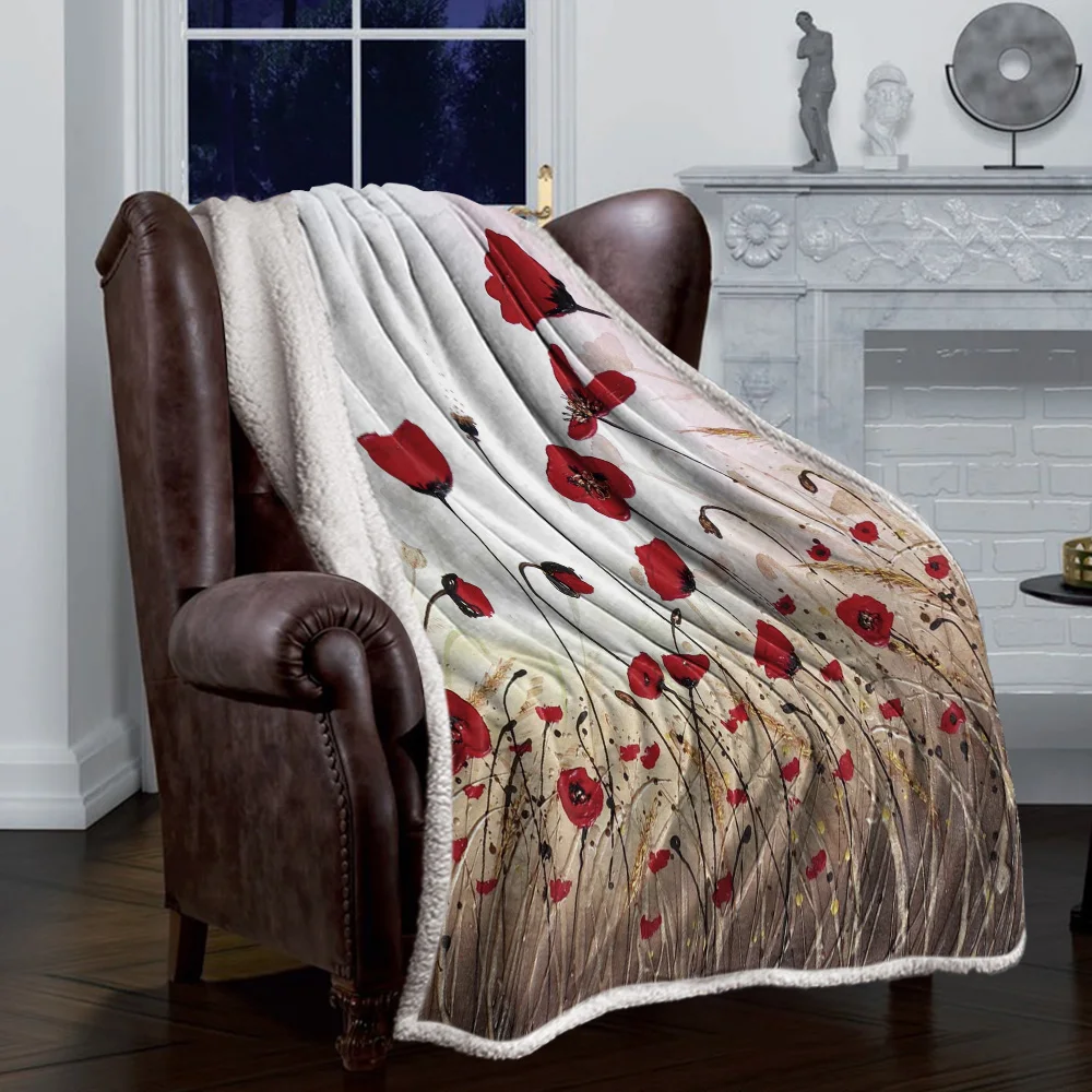 Flower Petals Plants Stamens Blanket Floral Fleece for Kids Girl Couch Soft Plush Bedspreads Quilt Drop Ship Blankets | Дом и сад