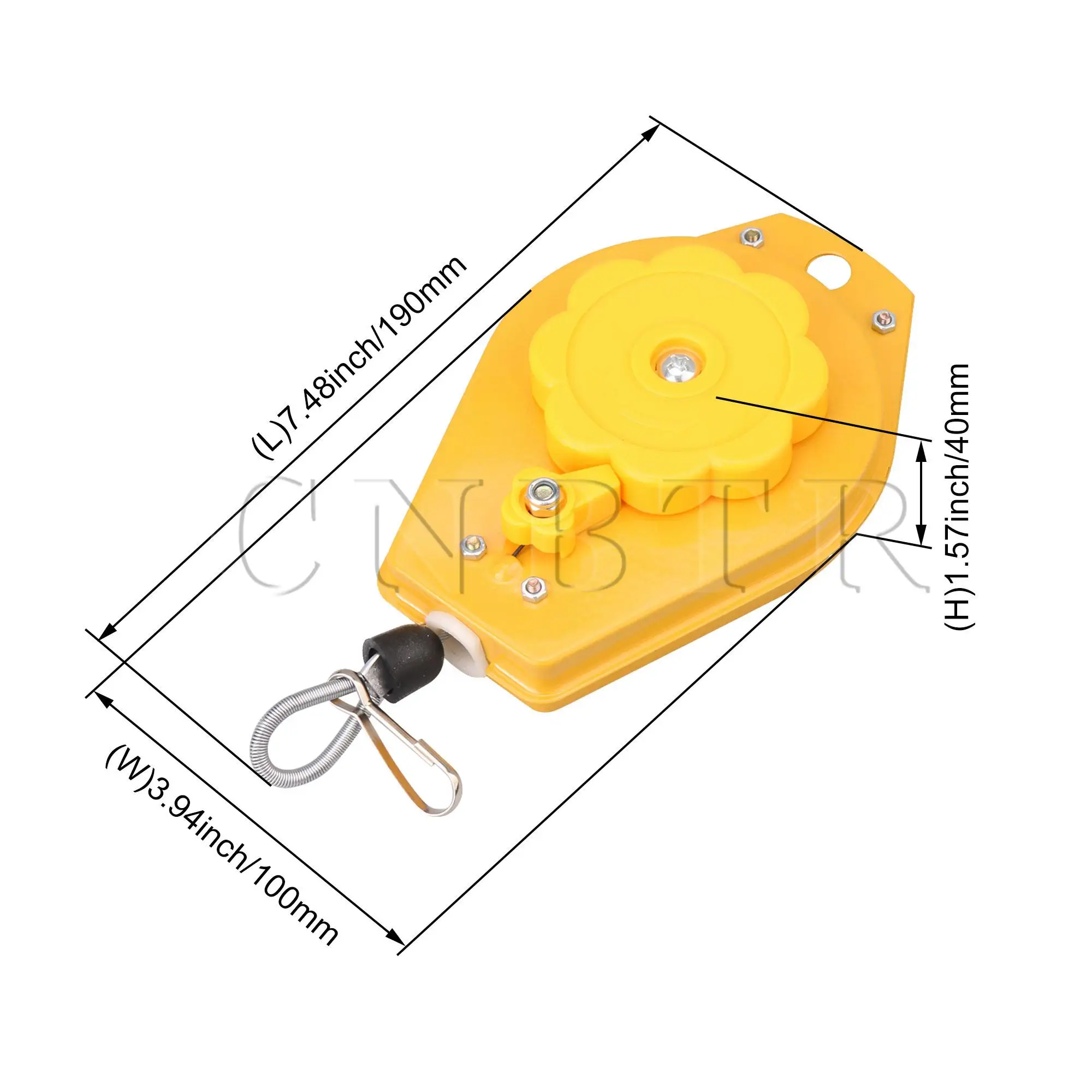

CNBTR 2 Pieces Yellow Retractable Spring Balancer Hook Holder Hanging 3 to 5kg