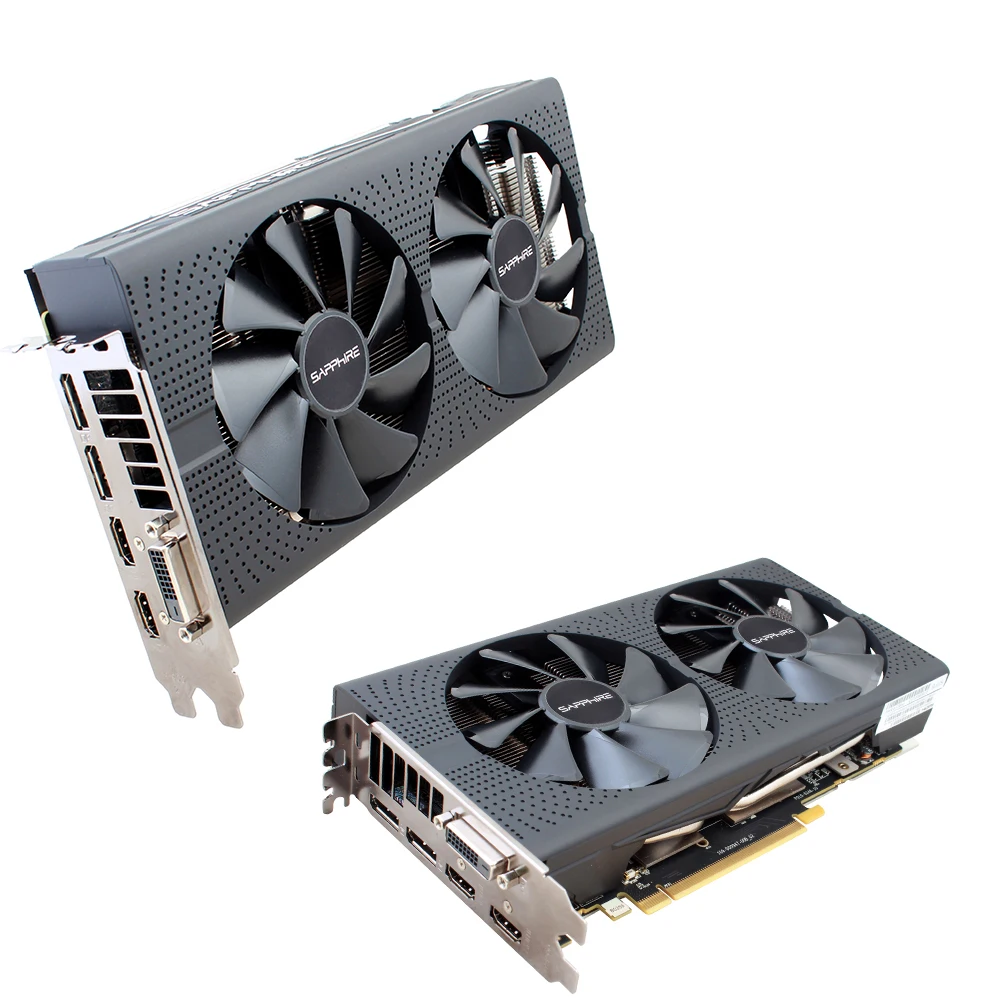 Видеокарта SAPPHIRE AMD Radeon RX 580 8GB GDDR5 256bit RX580 PCI для настольных ПК, игровая видеокарта для игр, используемые карты Deaktop