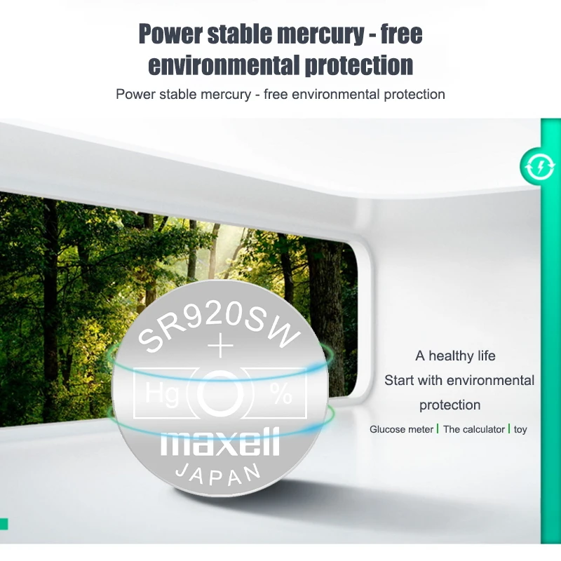 5 шт. Maxell 45 мАч 1 55 в AG6 371 SR920SW LR920 171 370 L921 LR69 SR920 кнопочные батареи для часов игрушек