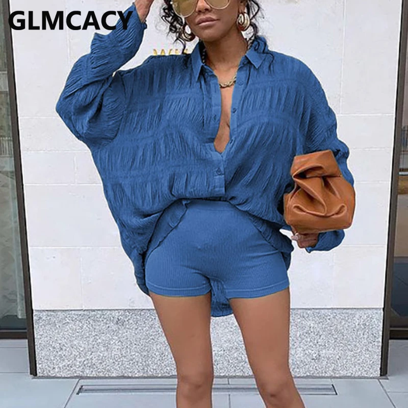 

Women Long Sleeve Casual Loose Button Up Shirt Chic Blouse Tops