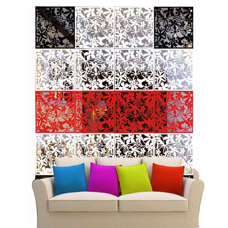 4 шт. разделительная панель для украшения дома: бабочка птица цветок декоративная