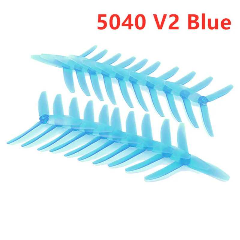 10 пар GEPRC 5040 V2/3042 5 дюймов/3x4,2 дюймов CW CCW 3 Лопасти пропеллеры для модели радиоуправляемых квадрокоптеров игрушки Запасные части DIY Accs - Цвет: 5040 V2 Blue