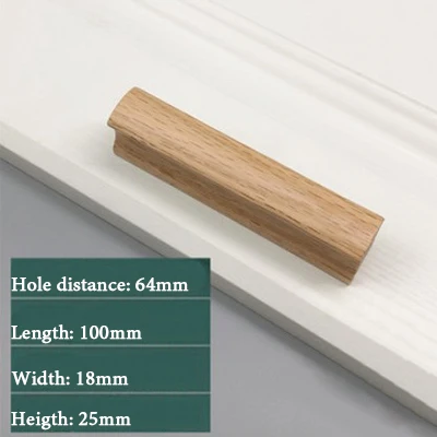 door handle-9 Деревянная дверная ручка для ящика Шкаф для дома магазин одежды офис простой стиль прямоугольник дверная ручка - Цвет: door handle-9