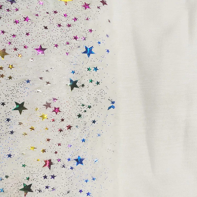 ПЭВ бархат бронзовый красочные маленькие звезды кролик горячее серебро