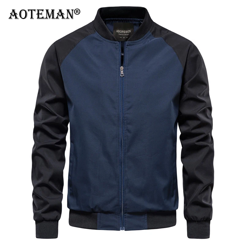 

Men Bomber Jacket Sport Coats Fashion Autumn Spring Outwear Patchwork Overall Men's Clothing Long Sleeve Casual Jackets LM531