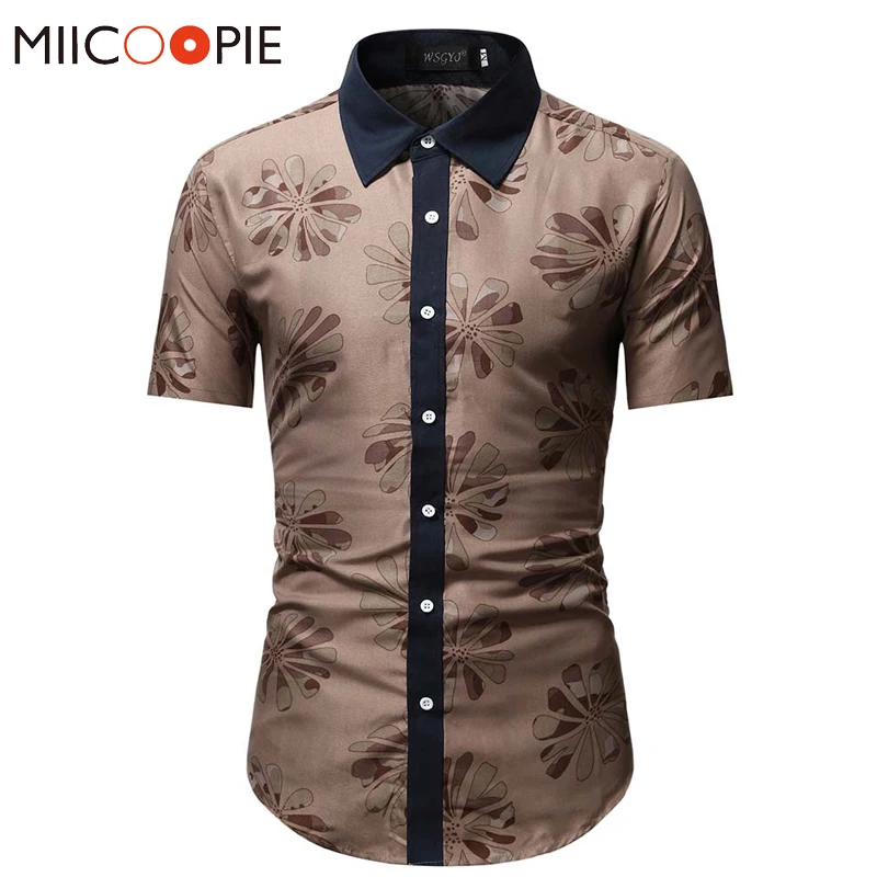 Брендовая модная дизайнерская мужская рубашка на пуговицах летнее Новое