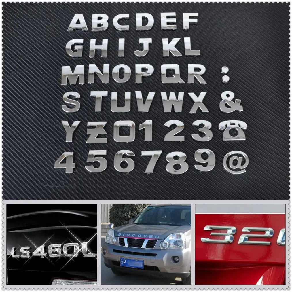 Авто DIY буквы Алфавит Номер наклейки логотип для Ford C-MAX Flex B-MAX Atlas Five FG F-350 F-250 E-Series |