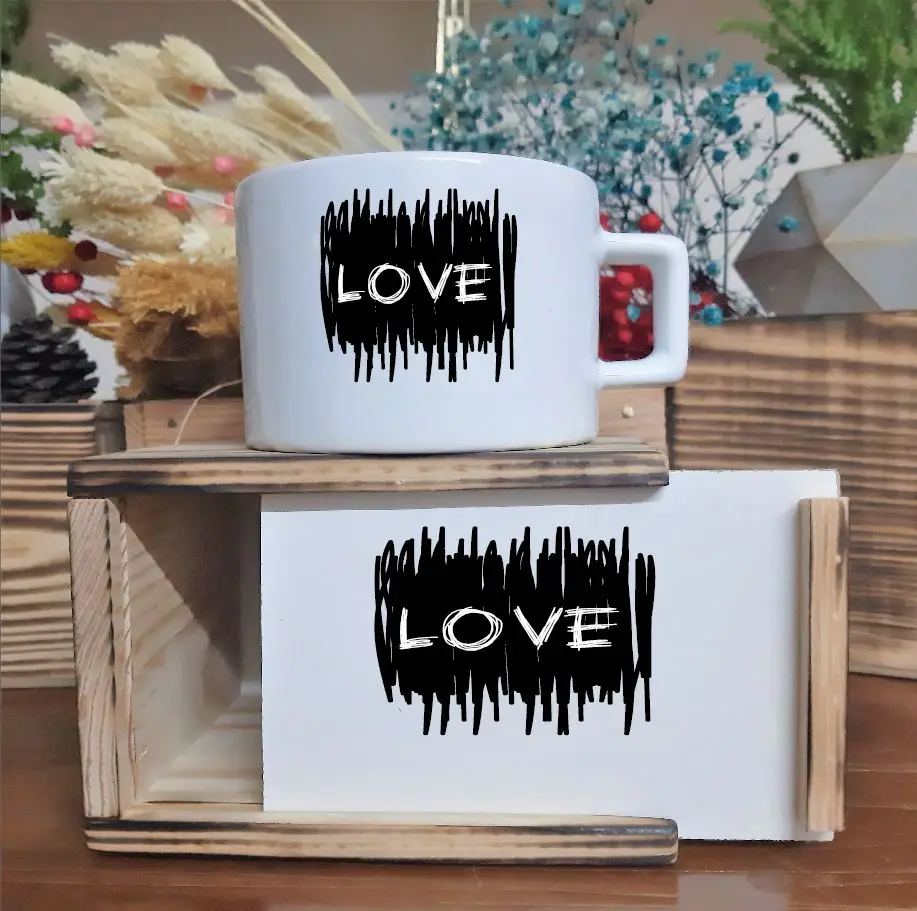 

Love Design Wooden Box and Luxury Cup Mug