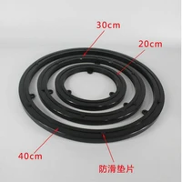 hq mute anti skid strong abs plastic 25303540cm black lazy susan turntable round table wheel swivel plate base bright surface