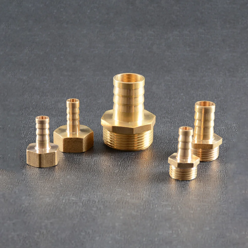 

1/8" 1/4" 3/8" 1/2" NPT Female/Male x Fit 3/16" 1/4" 5/16" 3/8" 1/2" 3/4" ID Hose Barb Brass Hosetail Fitting Water Gas Oil