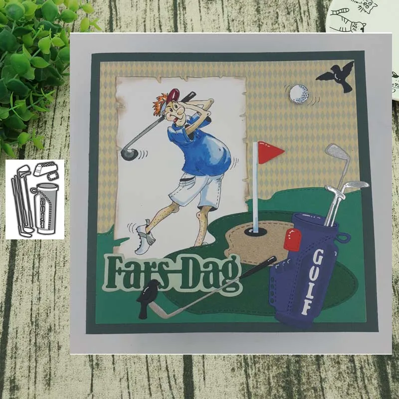 Металлические Вырубные штампы для клюшки гольфа вырезание ведра скрапбукинг