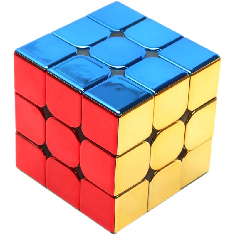 

Golden 3rd Order Rubik Cube Professional Competition With Flexible And Smooth Children Educational Toys For Beginners BS50MF