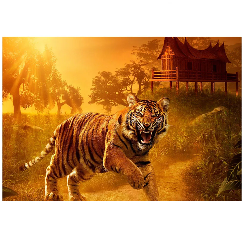 

New Zodiac Tiger Diamond Kit Painting Full drill bedroom Cross stitch Mosaic 5D DIY Home Decor Gift