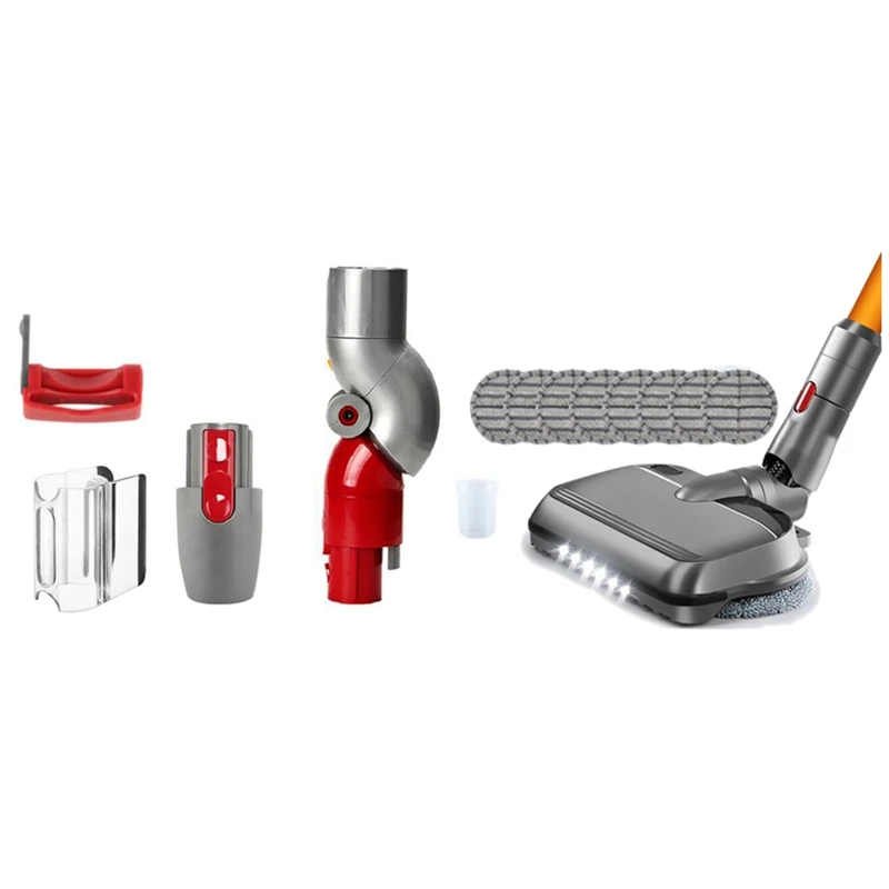 2 Set Vacuum Cleaner Accessories: 1 Set Electric Mop Head With LED Light & 1 Set Quick Release Low Reach Adaptor