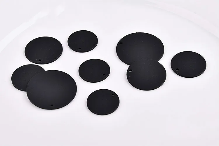 Материал для серег сделай сам медный Матовый круглый кулон с резиновым покрытием