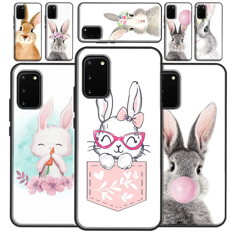 Чехол с милым кроликом Банни для Samsung Galaxy S22 Ultra S20 S21 FE S8 S9 S10 Plus Note 10 20 Coque | Мобильные