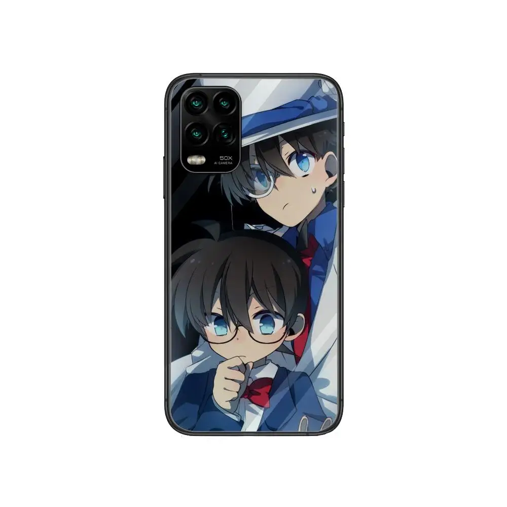 

Anime Detective Conan cartoon Phone Case For XiaoMi Redmi Note 10 9S 8 7 6 5 A Pro T Y1 Anime Black Cover Silicone Back Pre