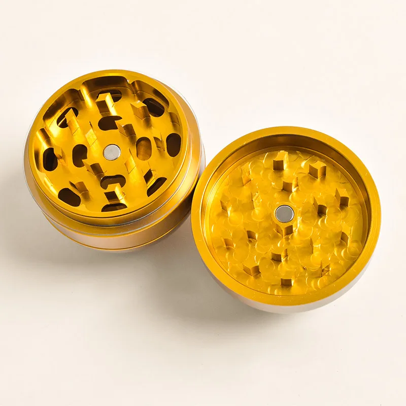 

New Product Selling Aluminum alloy Smoke Grinder 3 layers 50mm Creativity Egg shape Grinder Cigarette Accessories