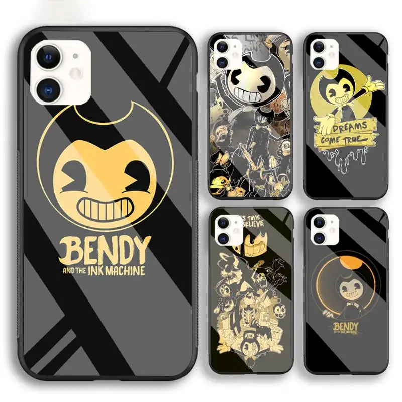 

Bendy The Ink Machine Phone Case For Iphone 6 6s 7 8 Plus XR X XS XSmax 11 12 Pro Mini Max Tempered Glass