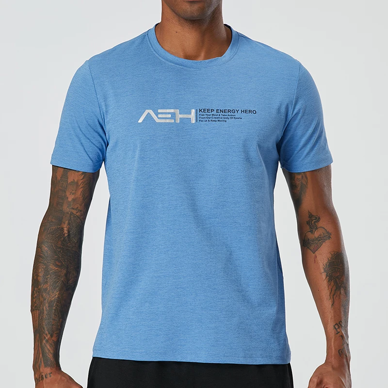 

Running T Shirt for Men Quick Drying Breathable Sports Walking Fitness Fit Gym Exercise Fishing Sweatshirt Short Sleeve Loose