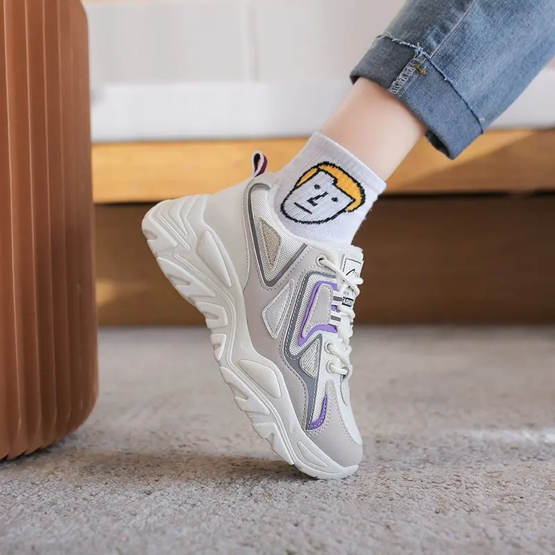 

Winter Warm Women Sport Shoes Thick Bottom Womens Running Shoes Black Athletic Ladies Shoes With Fur Female Sneakers Gym