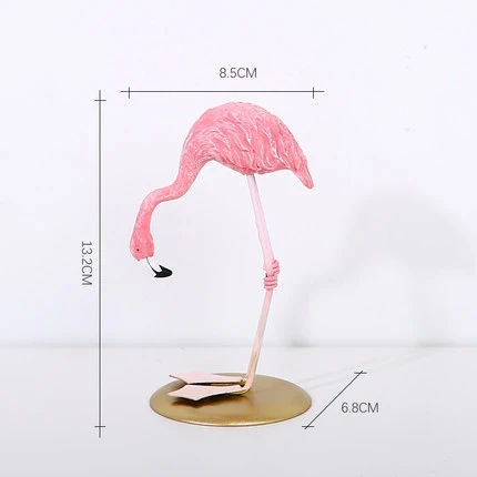 Flamingo Ornaments Home Decorations Resin Crafts Ins Girls Heart Bedroom Nordic Living Room Creative Furnishings Wedding Party | Дом и сад