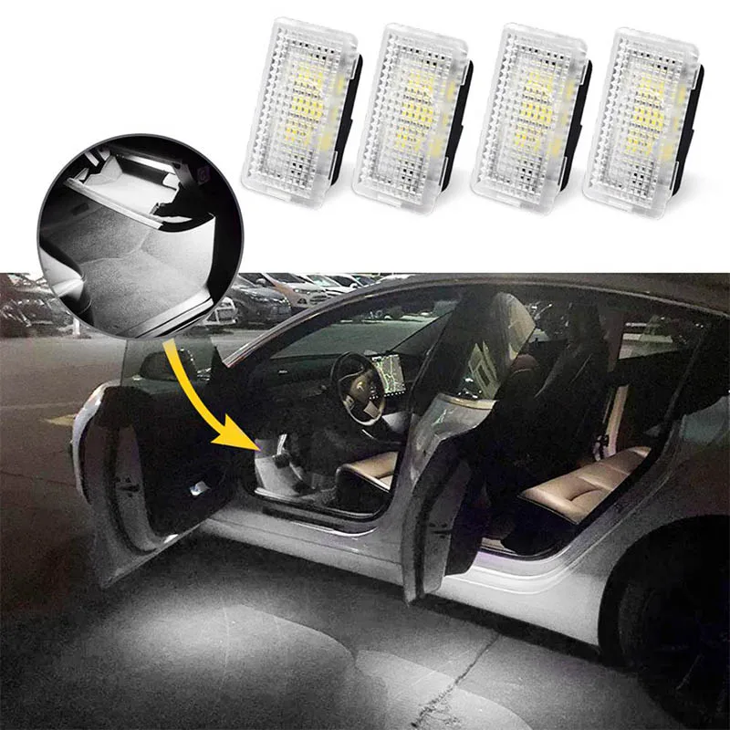 

LED Car Light Ultra-Bright For Tesla Model 3 S X Auto Decoration Atmosphere Lamp Car Interior Ambient Light Welcome Light New