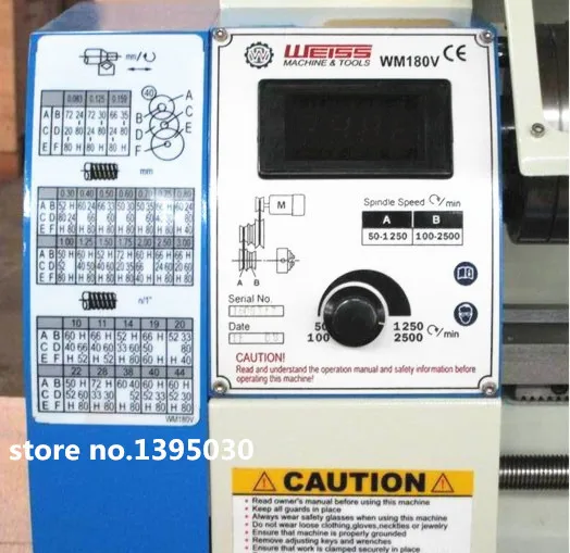 

1PC Mini Lathe Variable Speed Readout Lathe Metal Working Machine LV180X300 Micro Lathe Machine 220V
