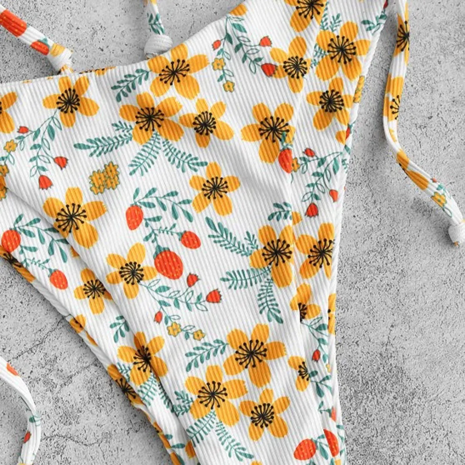 

Sexy Bikini Female Swimsuit High Waist Swimwear 2021 Women Swimwear Two-Pieces Bikini Set Floral Print Bather Bathing Suit Swim