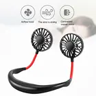 Портативный вентилятор на шею, 2 шт., с USB-зарядкой