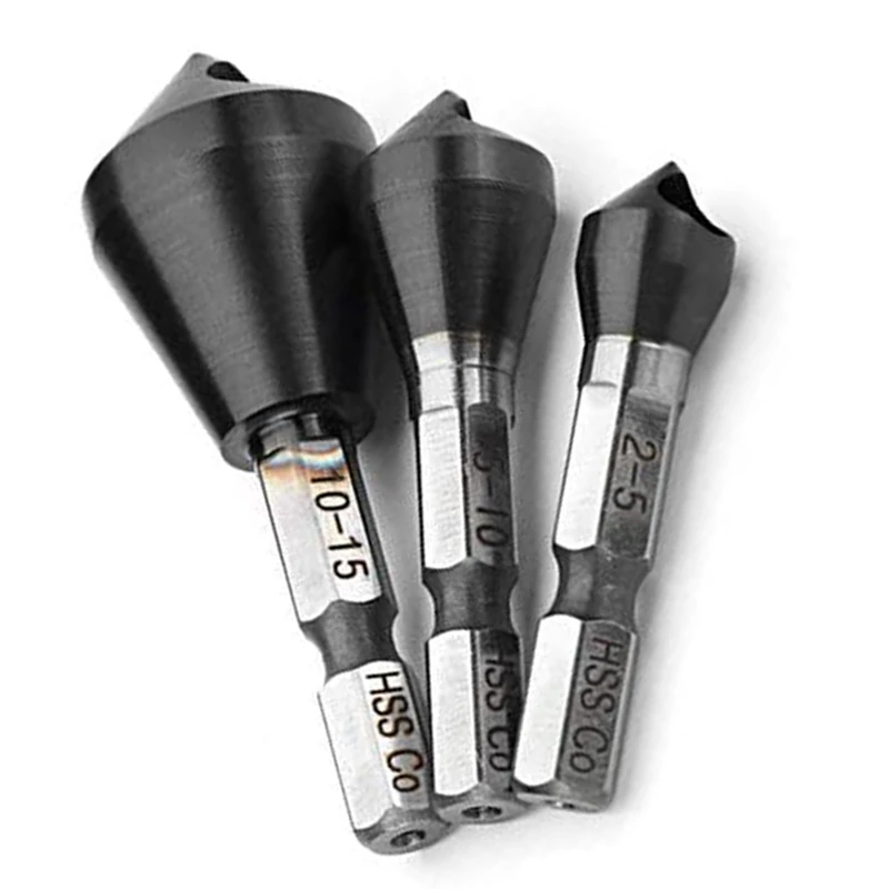 

HRC89 TiAlN Coating 1/4Inch Hex Shank Countersink Drill Bit HSS-Co M35 Cobalt Deburring Chamfer Drill Bit