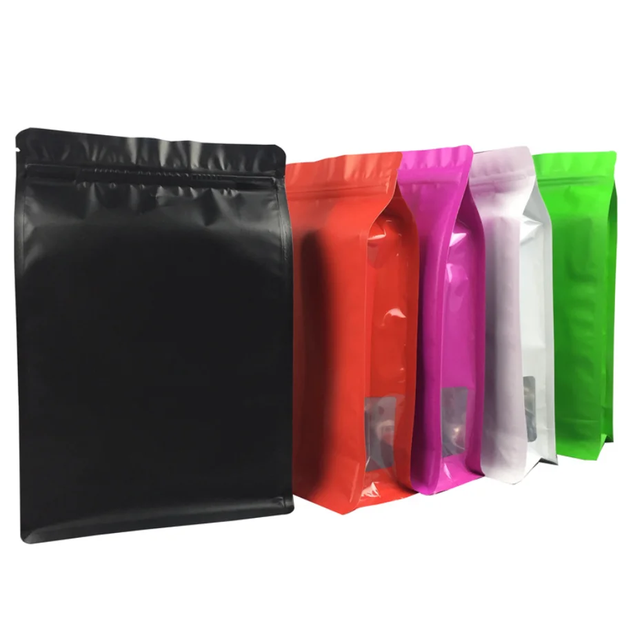 

20pcs Aluminum Foil Ziplock Resealable Stand up Self Sealing Dog Food Tea Coffe Bean Recyclable Metallic Mylar Storage Bags