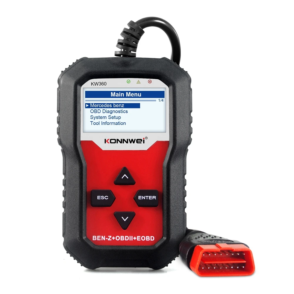 

KONNWE kw360 fit for Mercedes-Benz full-function full-system vehicle fault scanner trip computer