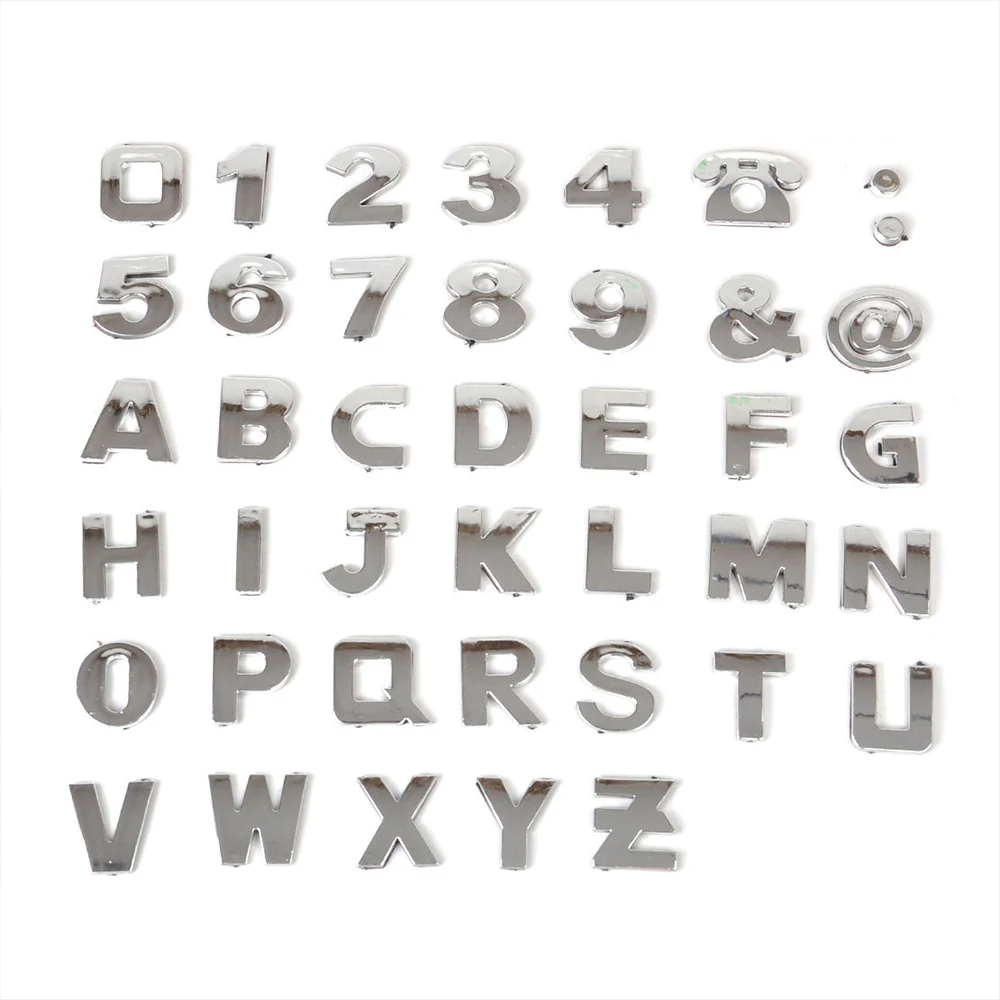 40 шт. универсальные хром буквы цифры DIY 3D Автомобиль Мотоцикл значок наклейка