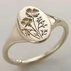 Кольцо с маком ручной работы, кольцо с цветком на день рождения-простое кольцо с маковой вывеской, изысканное персонализированное женское ювелирное изделие, подарок
