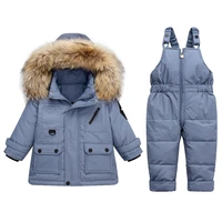 boy warm winter jacket hoodies duck down ski suit for girl toddler girls outfits snow wear jumpsuit sets coat snowsuit