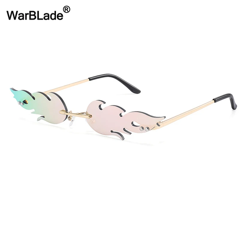 Солнцезащитные очки WarBLade без оправы для мужчин и женщин модные роскошные узкие