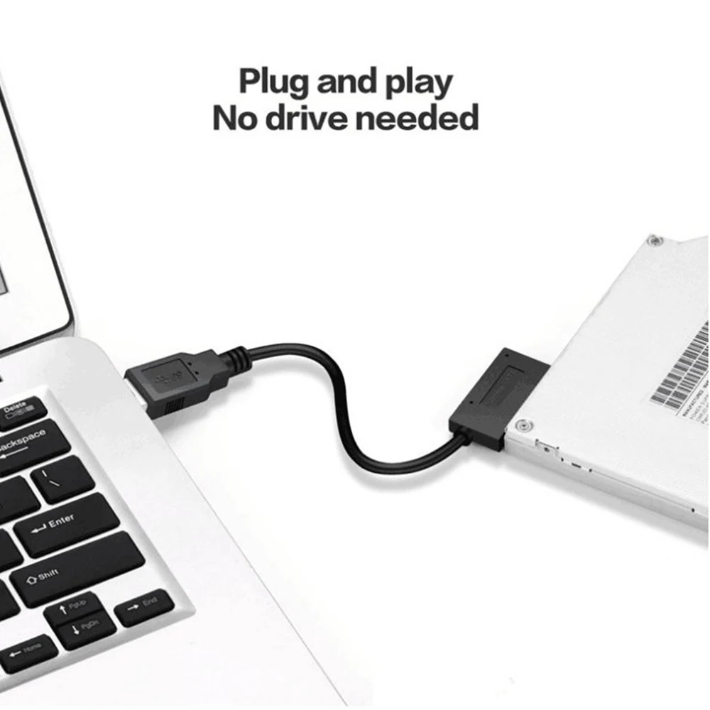 Адаптер SATA 13 Pin конвертер на USB 2 0 Кабель-адаптер Sata для ПК 6P 7P CD DVD Rom ноутбука |