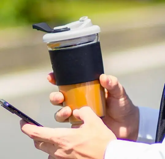 454 мл стеклянная кофейная чашка с крышкой из боросиликатного стекла|Кружки| |